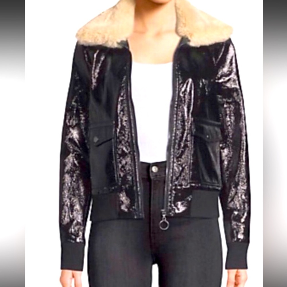 NWT HIGHLINE Collective Black Bomber Jacket. Size: XS . Excellent condition